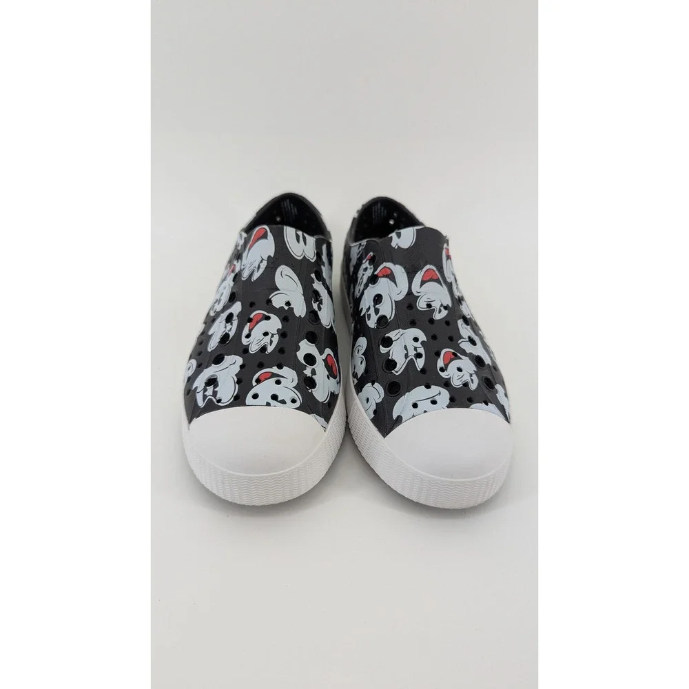 Native Shoes Jefferson Disney Mickey Mouse Black White Slip On Sneakers M3 W5